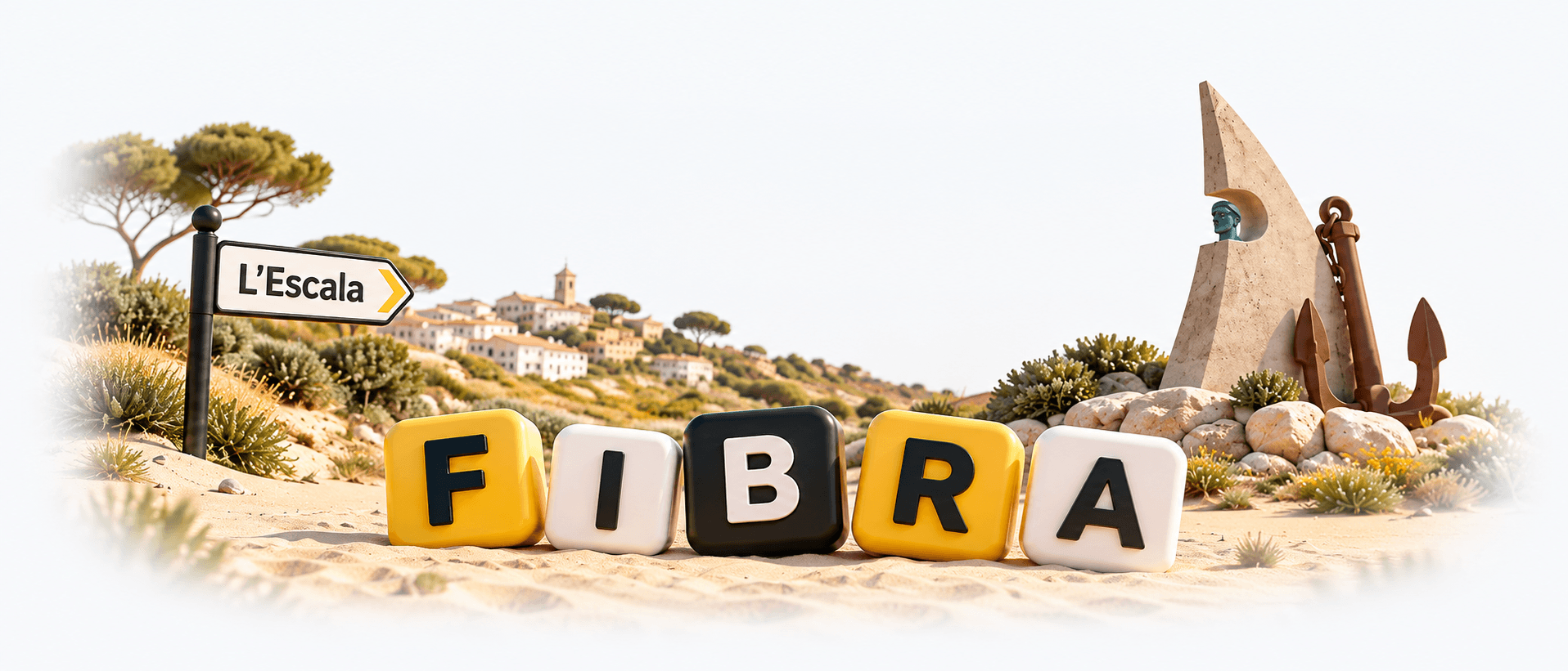 Fibra optica en L'Escala